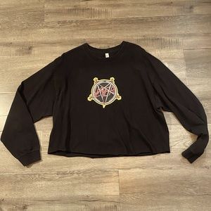 Band ~Slayer long sleeve crop t-shirt